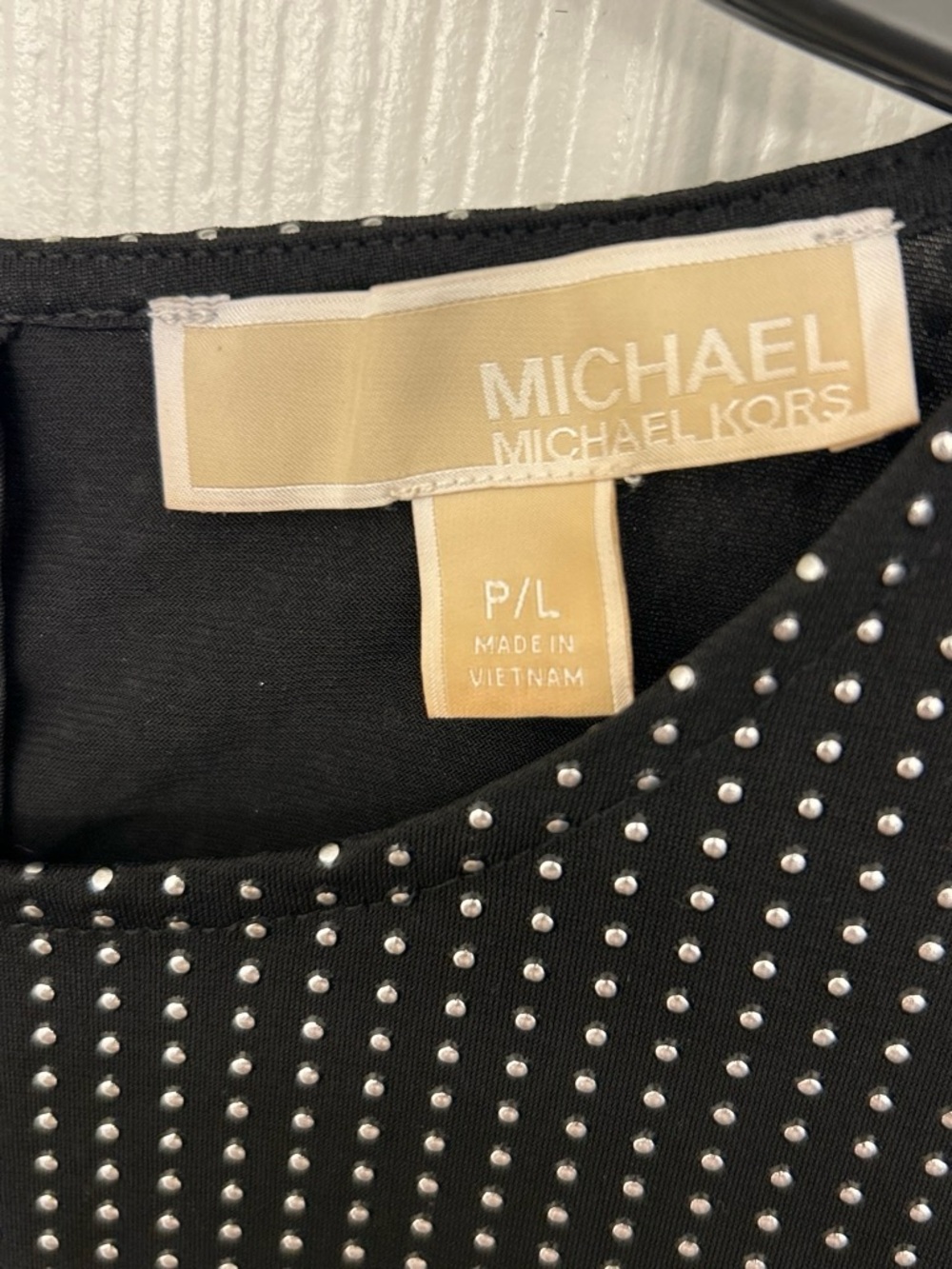 Michael Kors Black Studded Midi Dress